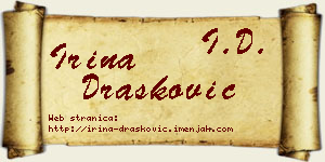 Irina Drašković vizit kartica